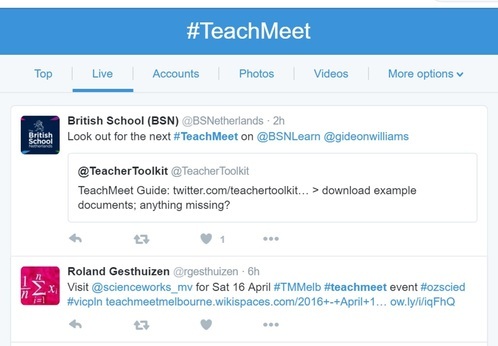 teach meet x/twitter group