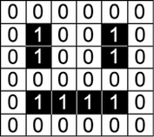 1-bit binary representation of an image