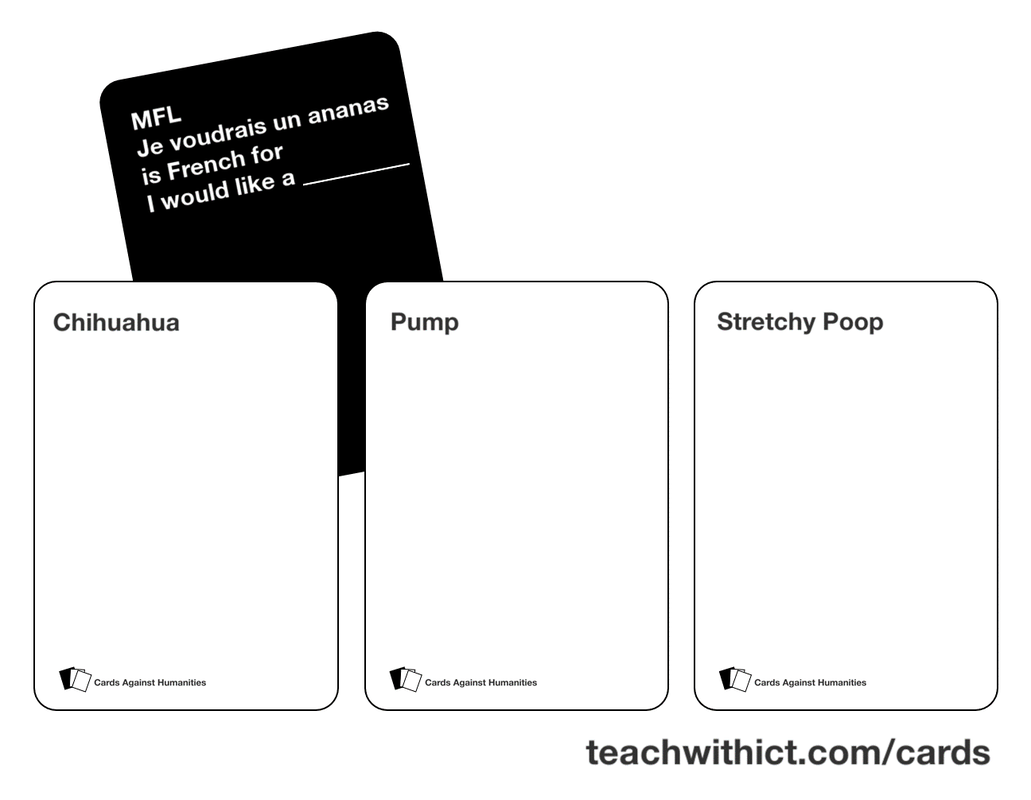MFL cards against humanities