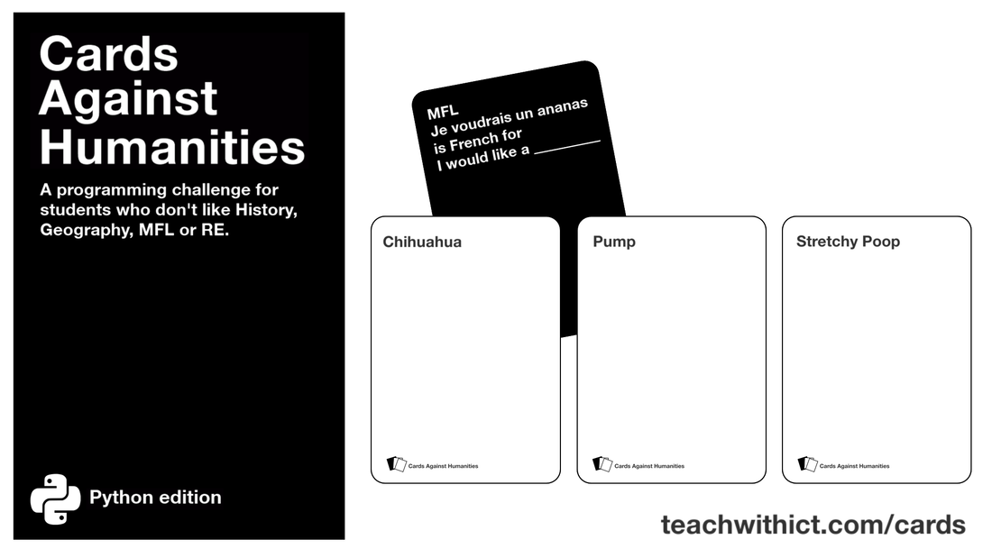 Cards against humanities - python lesson
