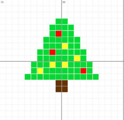 Pixel art Christmas tree